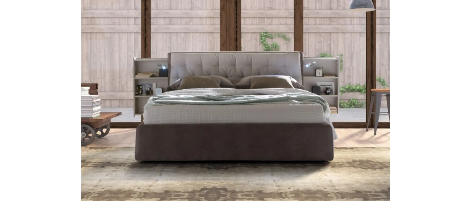 Letto con box contenitore Donovan di Le Comfort