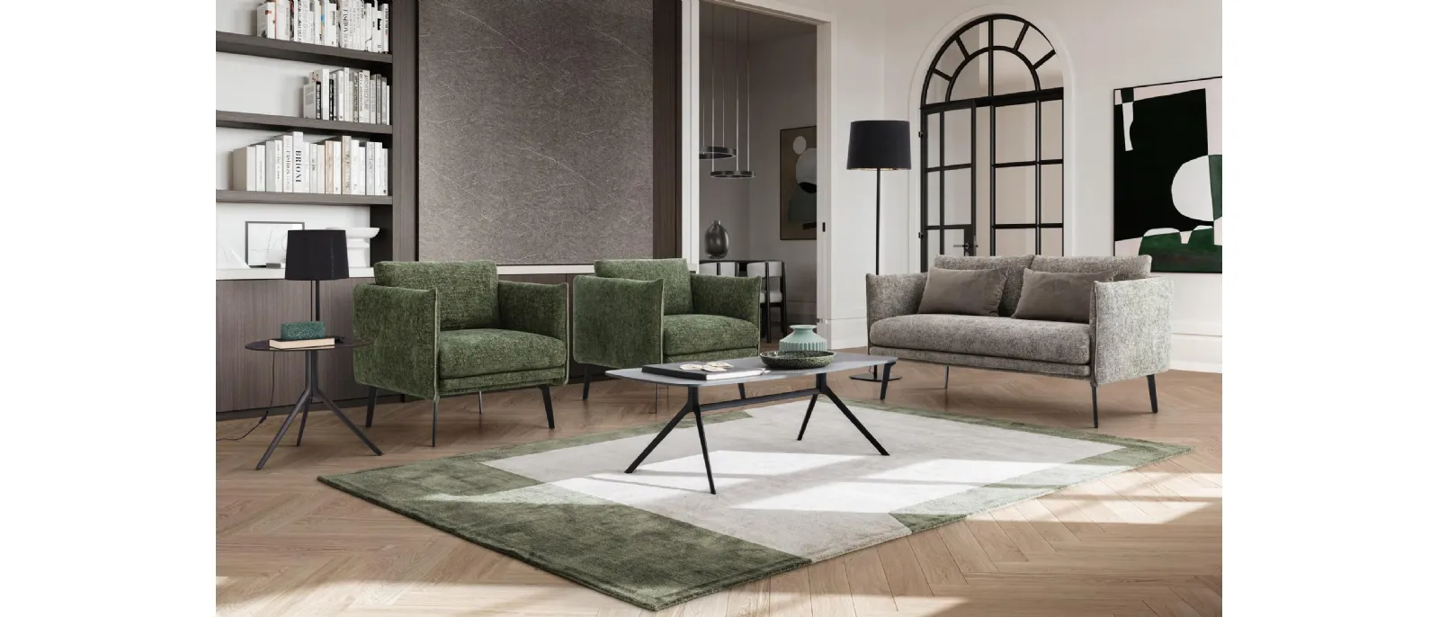 Divano a due posti in tessuto Boon Loveseat di Le Comfort