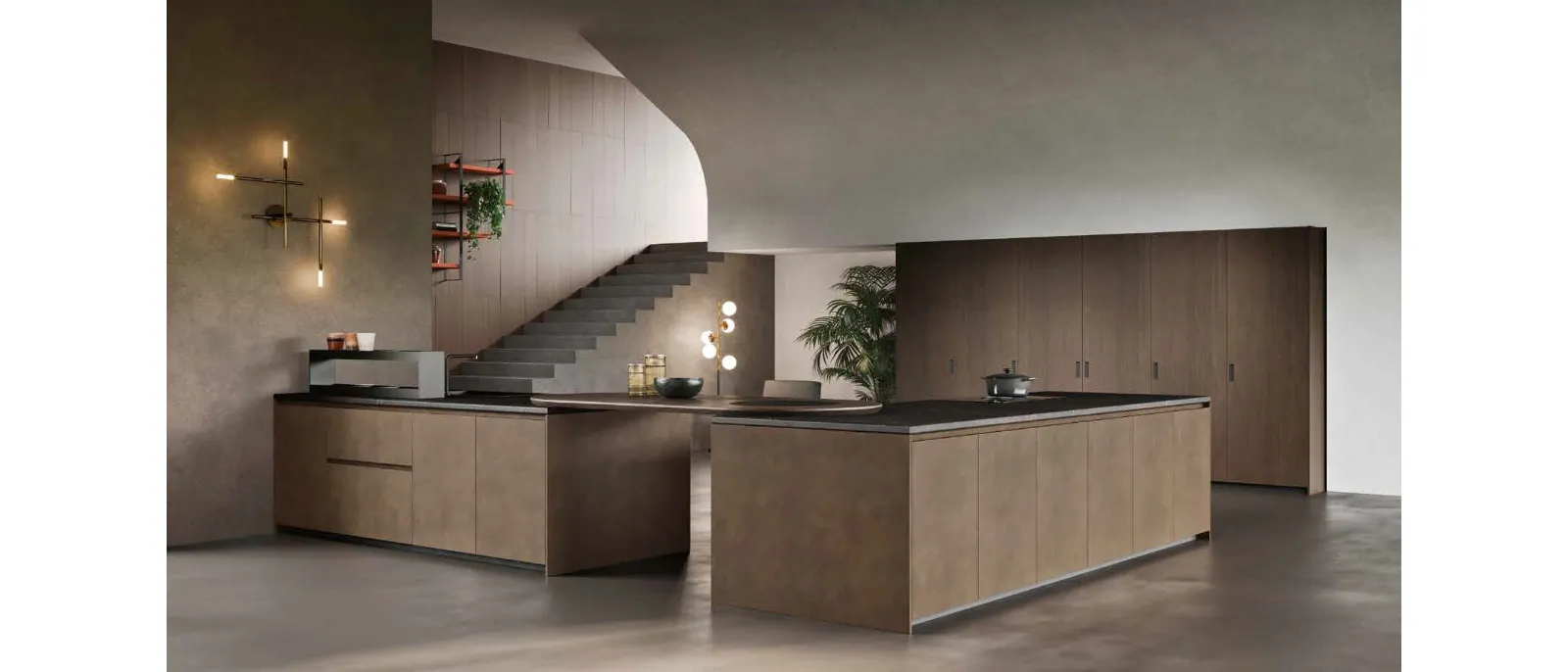 Cucina Design con penisola K105 06 di Zecchinon Cucine