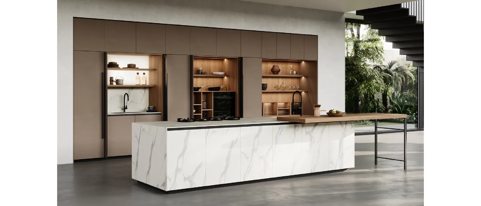 Cucina Design con isola Kate 01 di Zecchinon Cucine