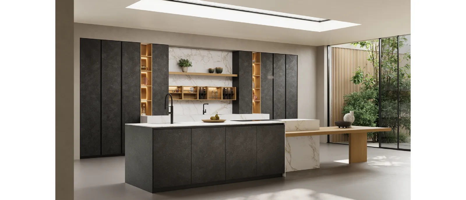 Cucina Design con isola T80 01 di Zecchinon Cucine