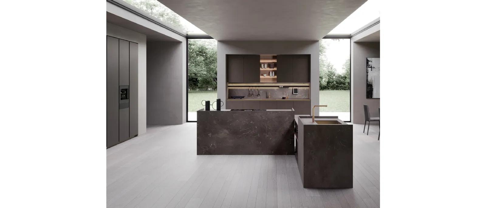 Cucina Design con isola T80 02 di Zecchinon Cucine