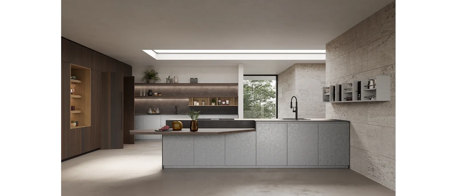 Cucina Design con penisola T80 03 di Zecchinon Cucine