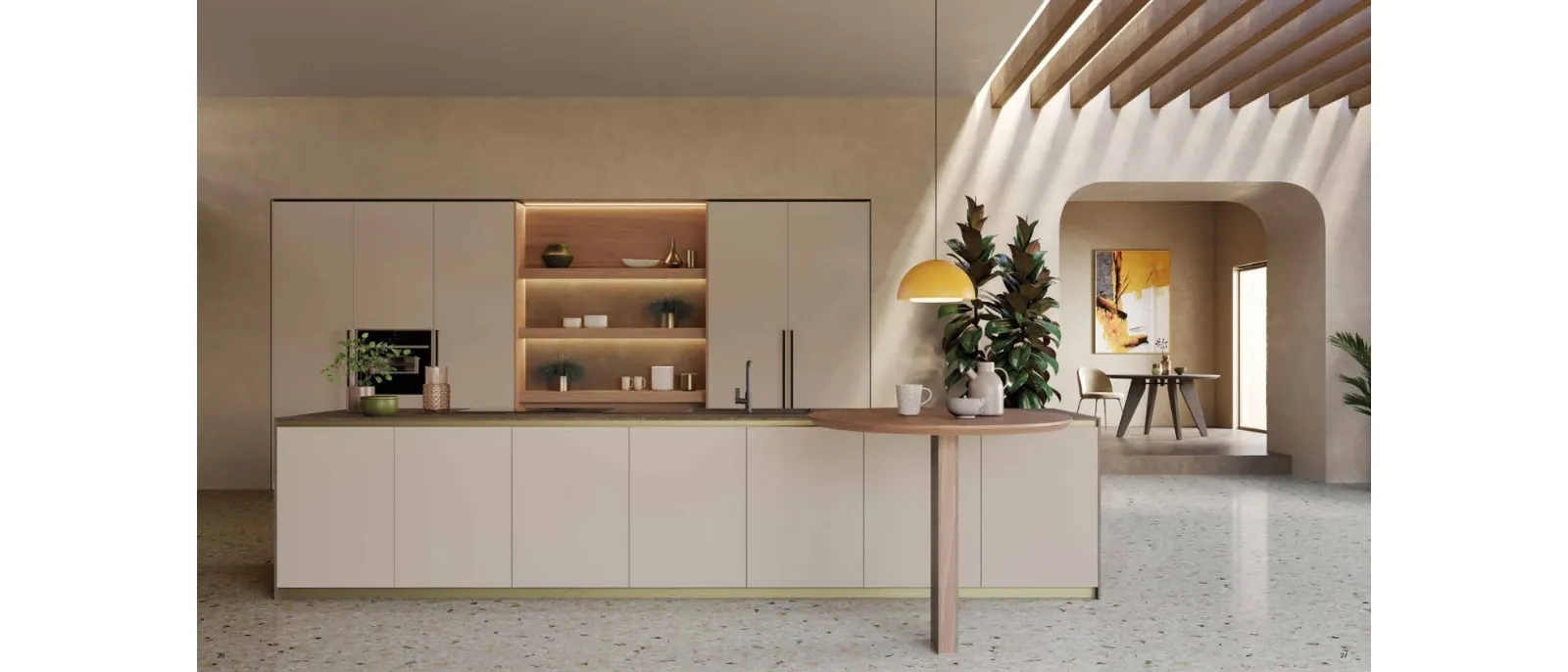 Cucina Design con isola T80 04 di Zecchinon Cucine